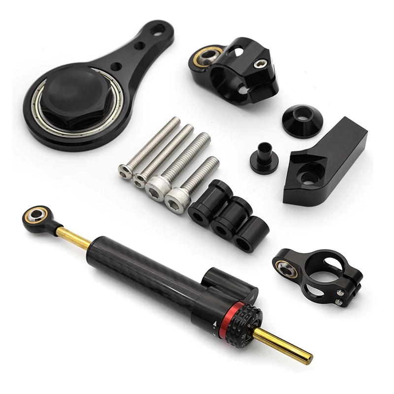 Steering Damper Stabilizer Kit Cnc - For Kawasaki Ninja ZX-6R ZX636 ZX6R
