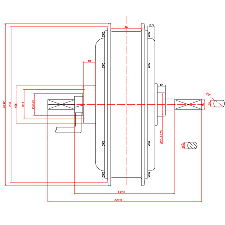 1.85X 19 60V 72V 3000W 5000W B - đánh giá và giá 60V 5000W Brushless Hub Motor