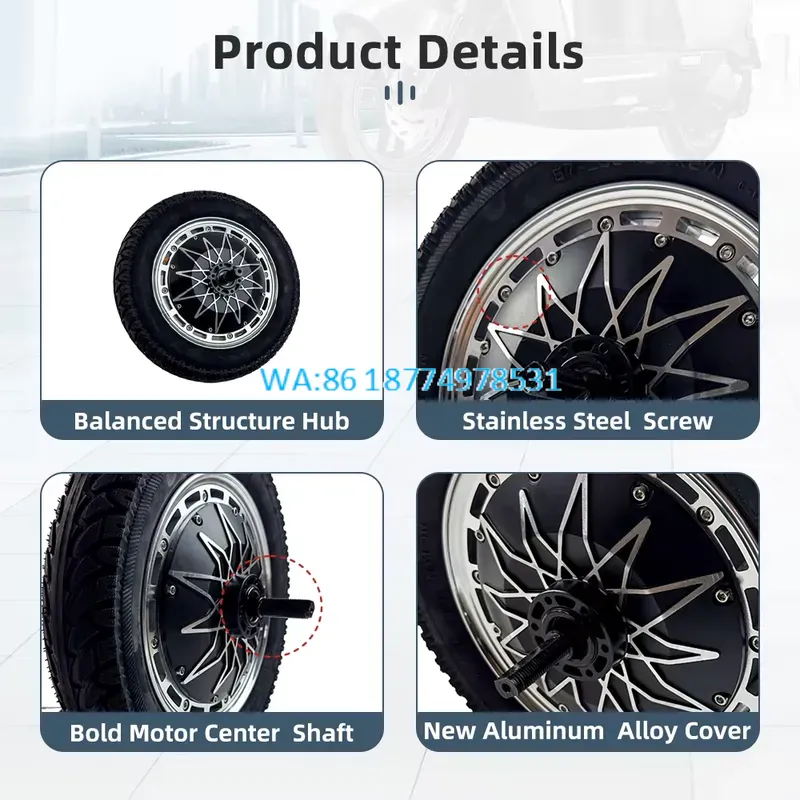 Wmwmnu for 12 Inch Hub Motor K - đánh giá và giá 60V 5000W Brushless Hub Motor