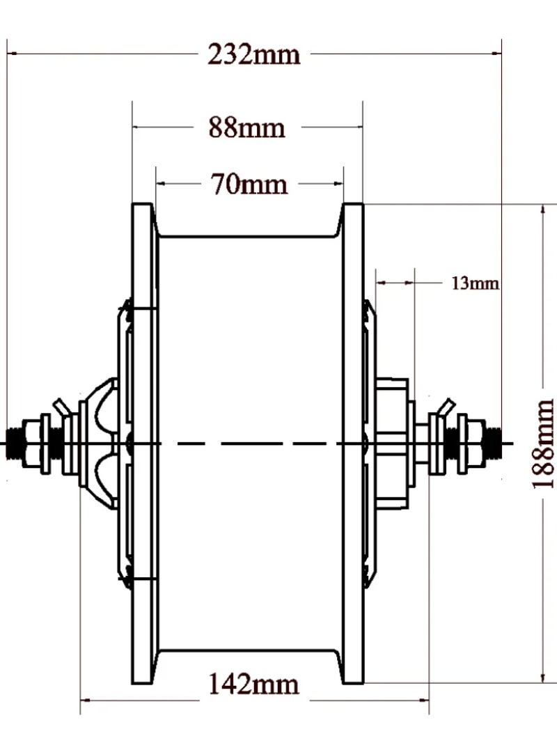 11inch 52V 60V 72V 120V 5000w  - đánh giá và giá 60V 5000W Brushless Hub Motor